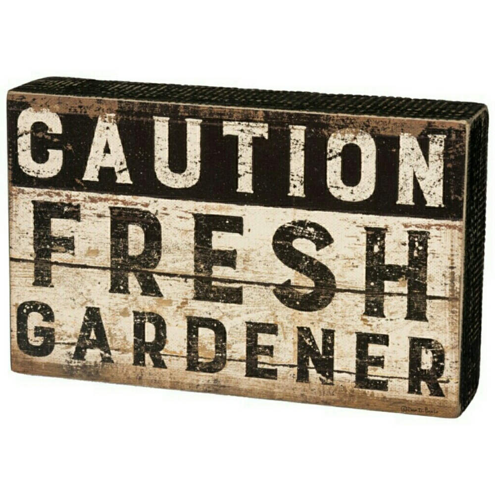 "Fresh Gardener" box sign